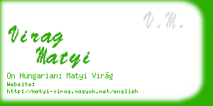 virag matyi business card